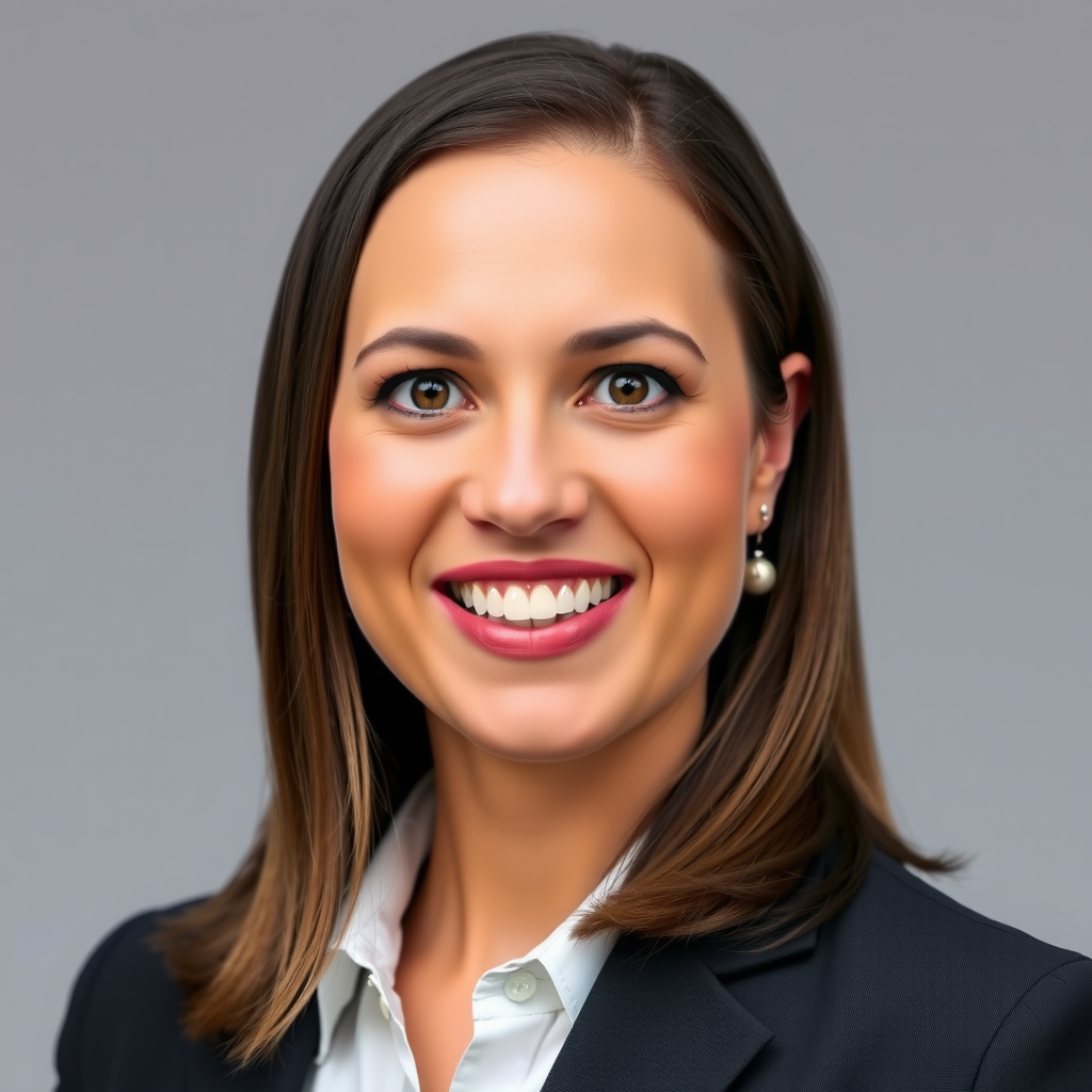 Professional headshot of Sarah Mitchell, Senior Financial Advisor at Meridian Tech, wearing business attire with a warm, confident smile against a neutral background